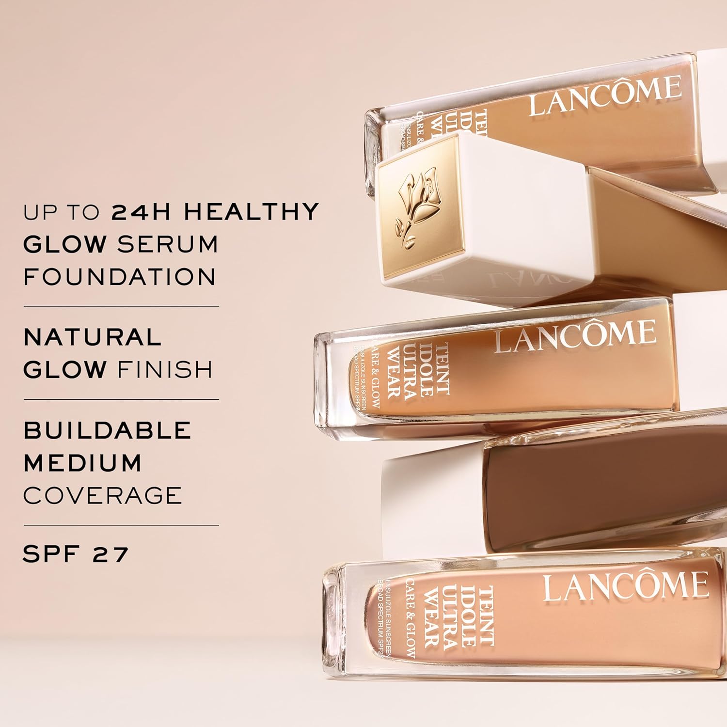 Lancôme Teint Idole Ultra Wear Care & Glow Longwear Foundation with SPF 27. Hydrating Medium Buildable Coverage & Glow Finish - 355N : Beauty & Personal Care - 我的商店