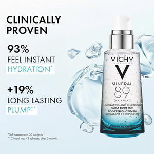 Vichy Mineral 89 Booster. Pure Hyaluronic Acid Serum for Face with Polyglutamic Acid for Skin Barrier Repair. Plumps & Hydrates. Lightweight Hydrating Serum. Oil-Free. Non-Sticky. 1.01 Fl Oz : Beauty & Personal Care - 我的商店